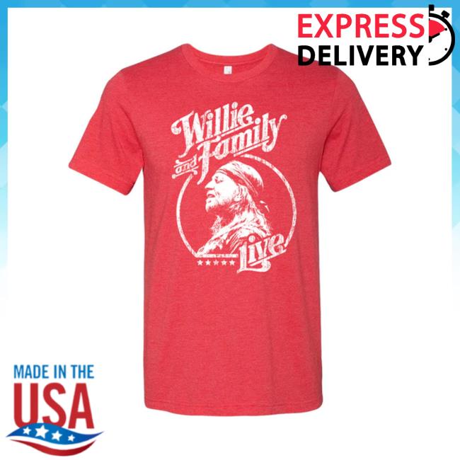 Official Nelson Merch Exclusive Willie & Family Live T Shirt Willienelson