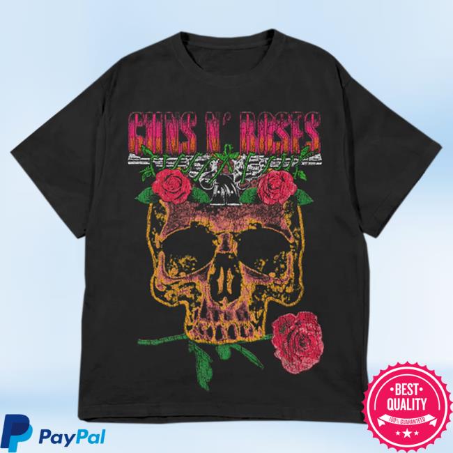 Official Gnr Merch Store 1991 Skull Black Tour Attractive Shirt Gnrmerch
