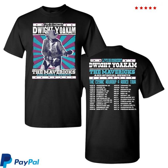 Official Dwight Yoakam Merch Store Shop DwightYoakam Dwight Yoakam With The Mavericks Tshirt