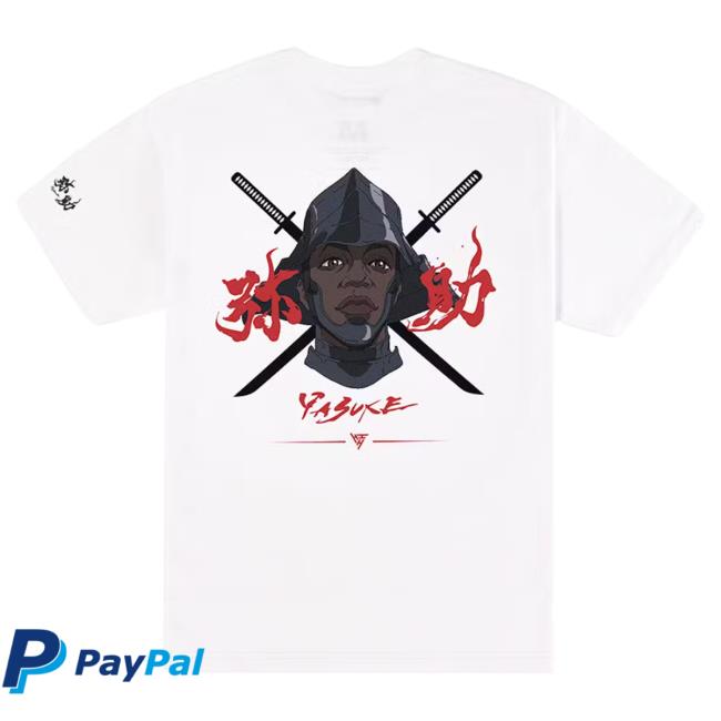 Official Netflix Apparel Clothing Shop Yasuke White Katana Hoodie Yasuke Merch Store