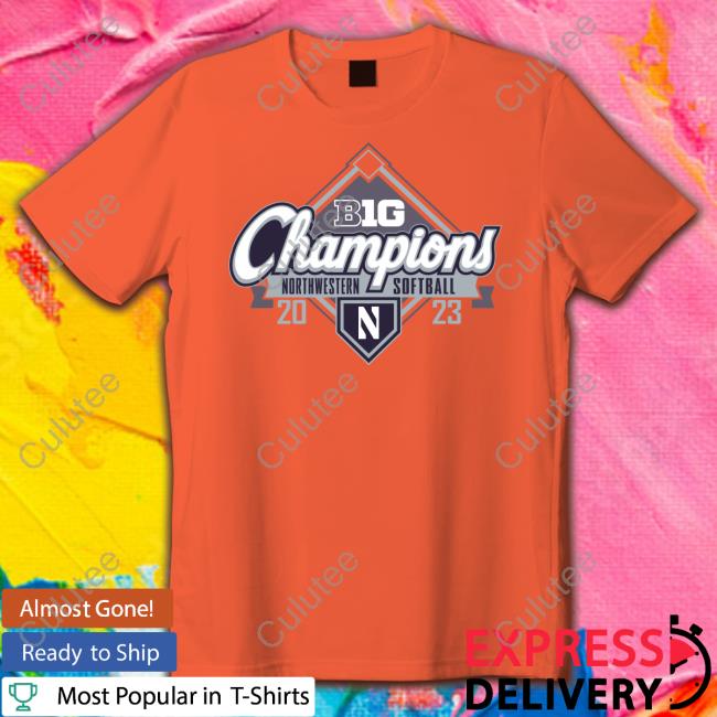 Official NCAA Shop Northwestern Wildcats 2023 Big Ten Softball Regular Season Champions T-Shirt