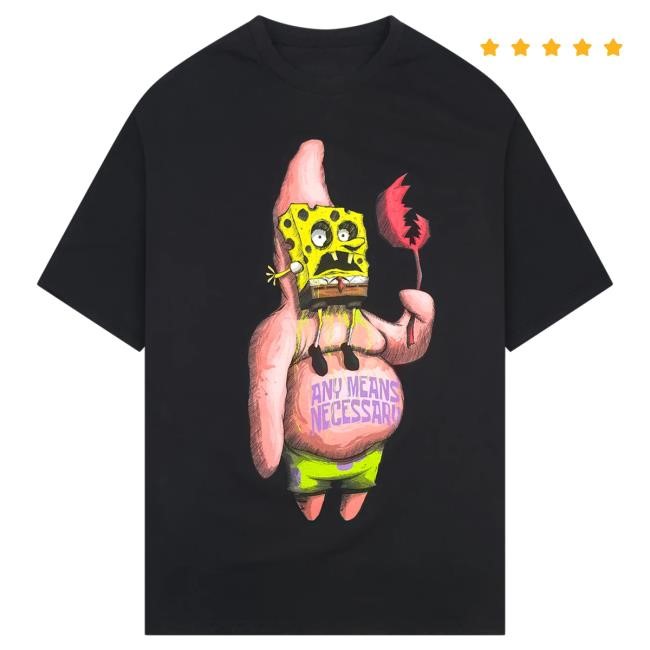 Official Any Means Necessary Clothing Patrick T-Shirt Black Andromeda
