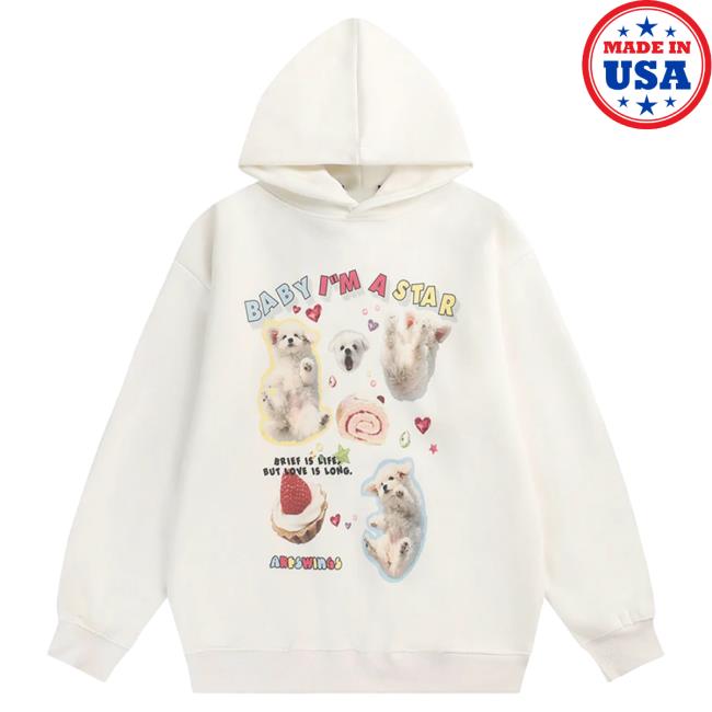 Official Lemandik Dog Print Hoody White
