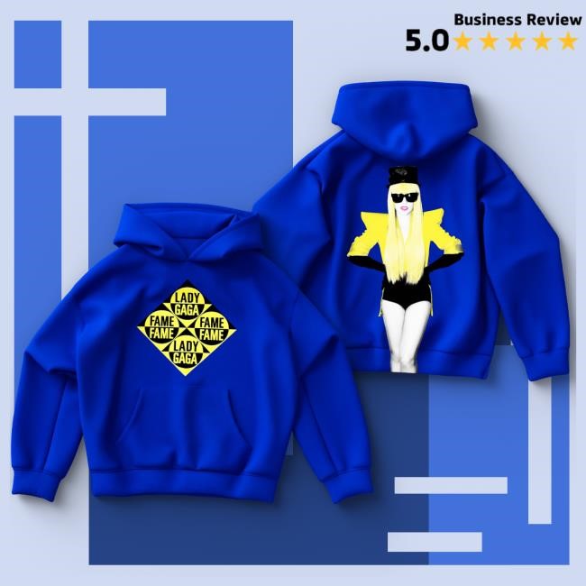 The Fame Blue New Hoodie Lady Gaga Merch Shop