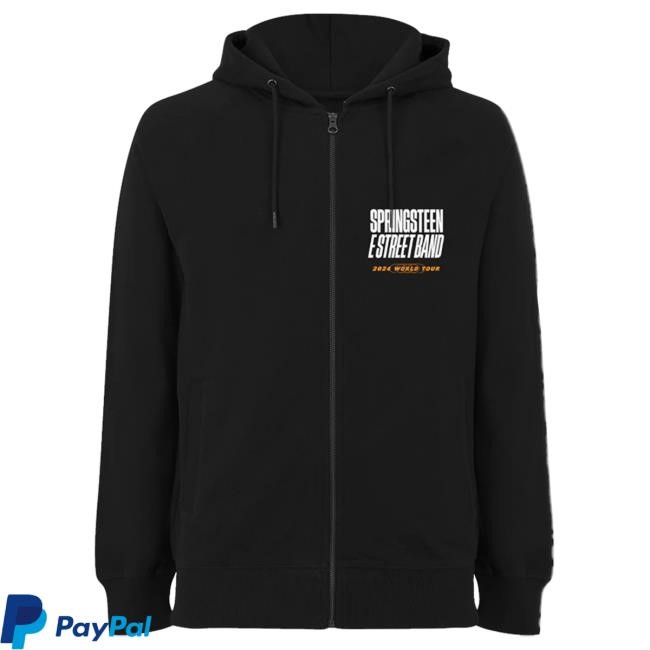 Officia Bruce Springsteen Merch Store Springsteen & The E-Street Band 2024 World Tour Zip Sweatshirt
