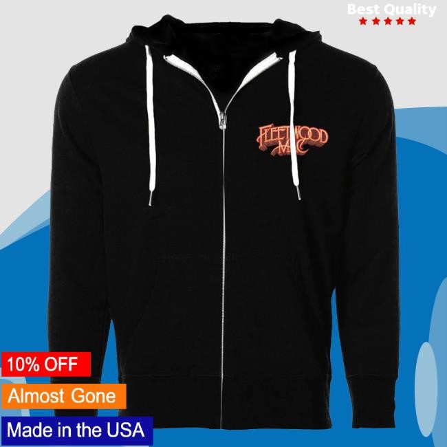 Fleetwood Mac Logo Zip Up Hooded Sweatshirt Fleetwood Mac