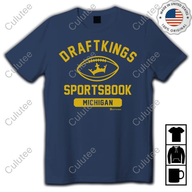 Official Draftkings Shop Draftkings Michigan Sportsbook Tee