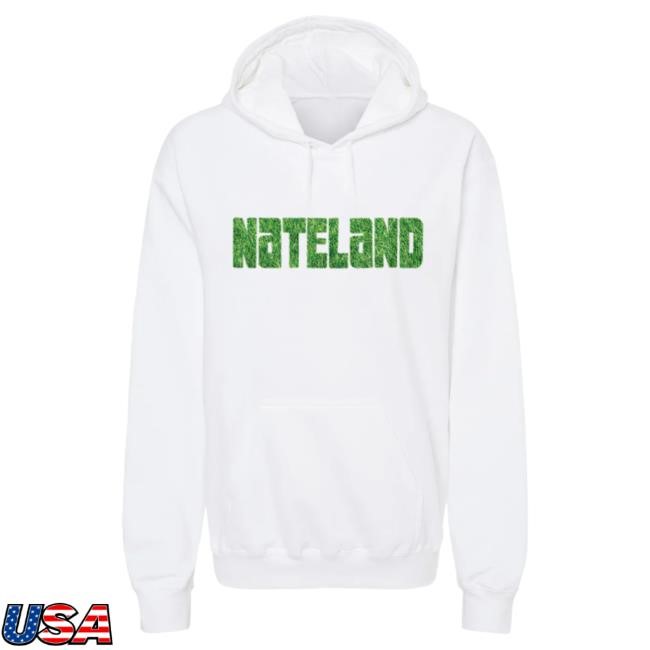 Official Nate Bargatze Merch Nateland White Hoodie
