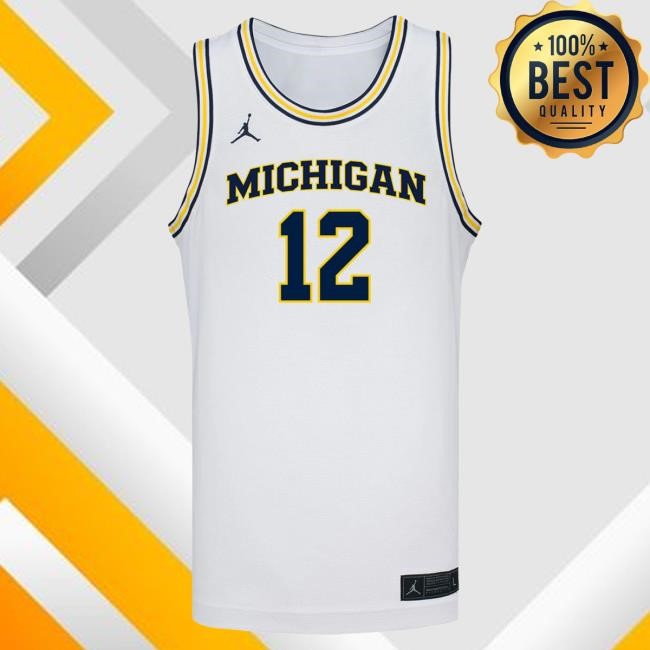 Michigan Wolverines #12 Syla Swords Student Athlete White Women's Basketball Jersey Hot Shirt | The M Den Official Merch Store Shop