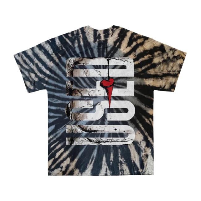 Official The Used Shop Vertical Heart Dye Hot Shirt