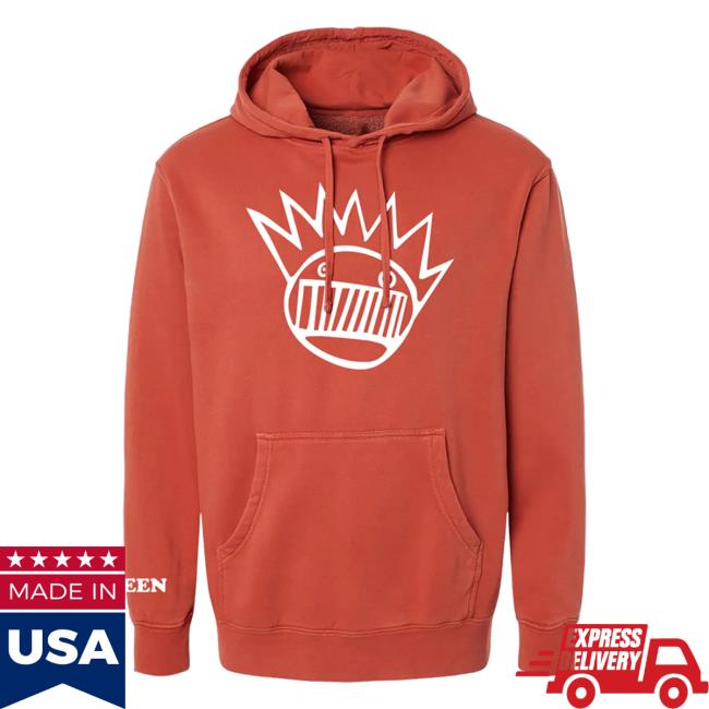 Official The Merch Collective Ween Store Vintage Washed Boognish Hooded Sweatshirt Amber