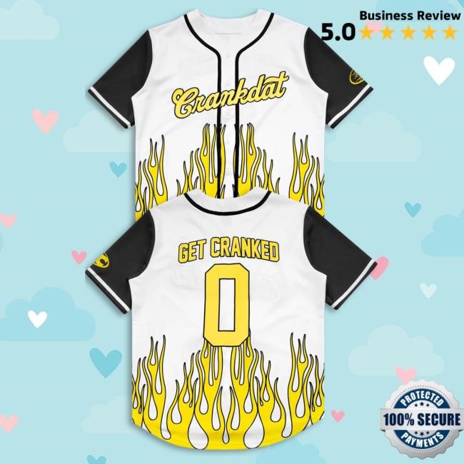 Official Crankdat Merch Store Shop Crankdat - Get Cranked Baseball Jersey T-Shirts