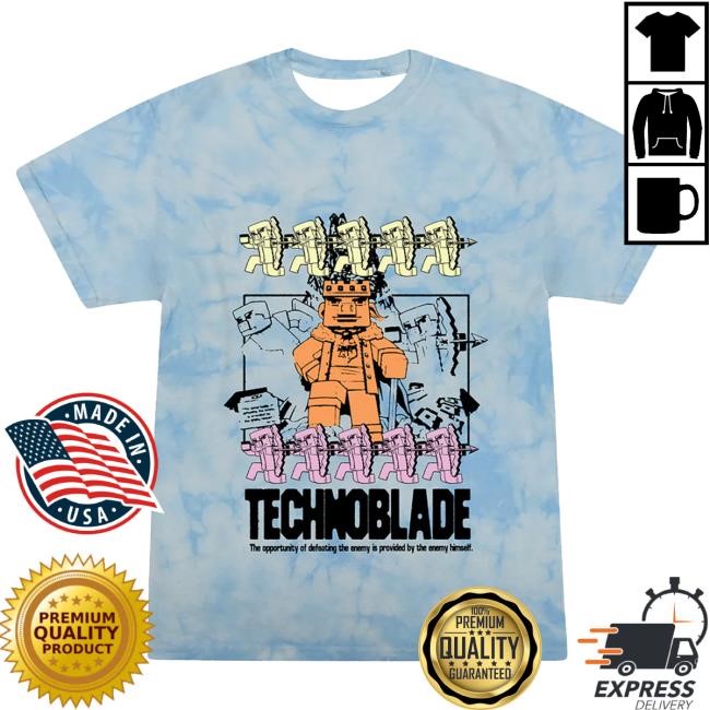Official Technoblade Merch Store Technoblade Neeerds Shirts (Blue Dye)