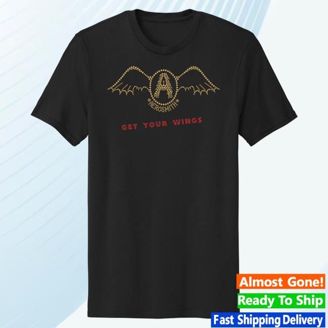 Official Aerosmith Store Get Your Wings Bling Unisex Concert Crew New Shirt