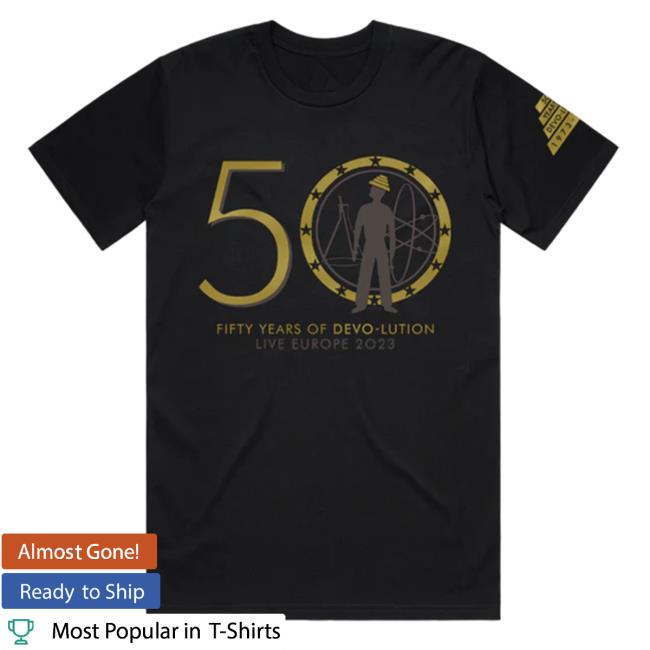 Devo Merch Live Europe 2023 Black Tour T Shirts