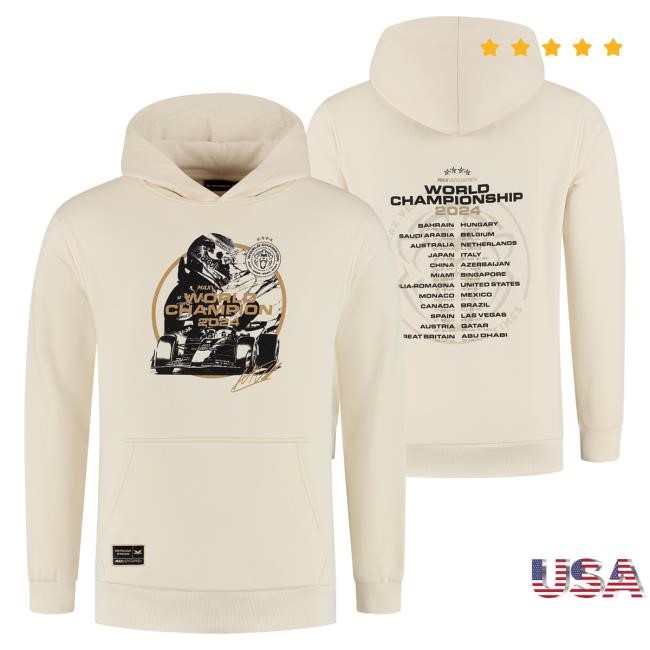 Official Verstappen Merch Store World Champion 2024 Pullover Hoodie