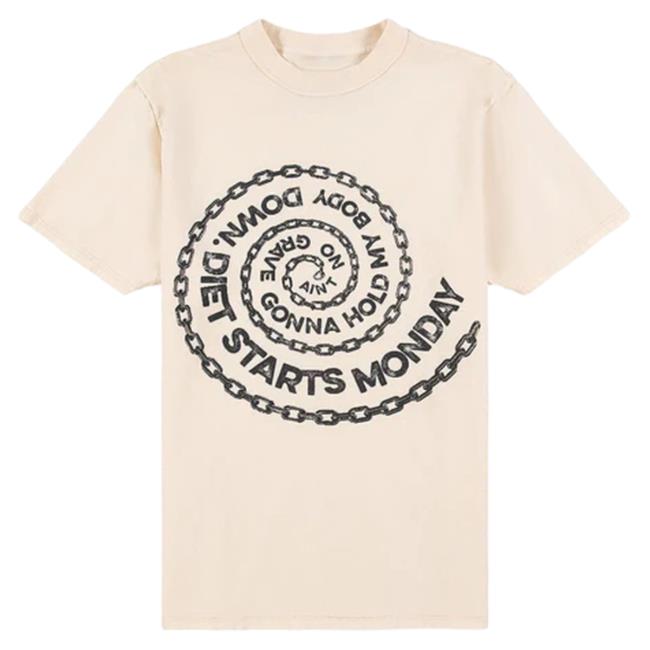 Official Capsule Clothing Store Capsule Nyc Diet Starts Monday Spiral Chain Hot Shirt | Antique White CapsuleNyc