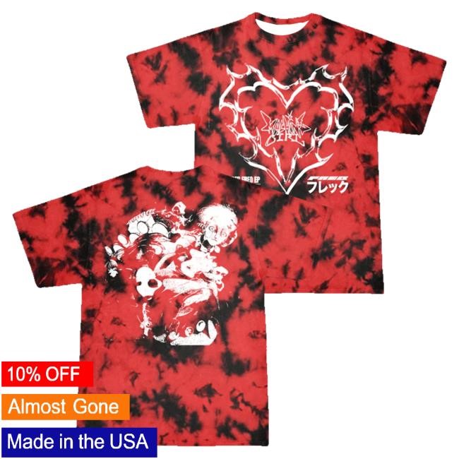Official Machine Girl Merch Shop Machine Girl Super Freq Crystal Wash Tee (Red) MachineGirl