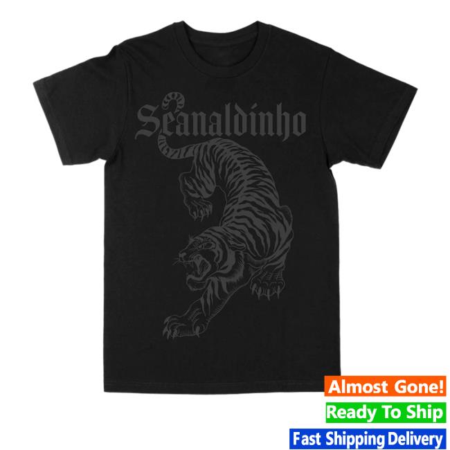 Official Quiet Panic Distro Merch Seanaldinho "Tiger" Black Crewneck Sweatshirt