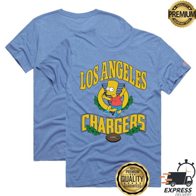 Official Los Angeles Chargers Homage x The Simpsons Unisex Tshirt - Powder Blue