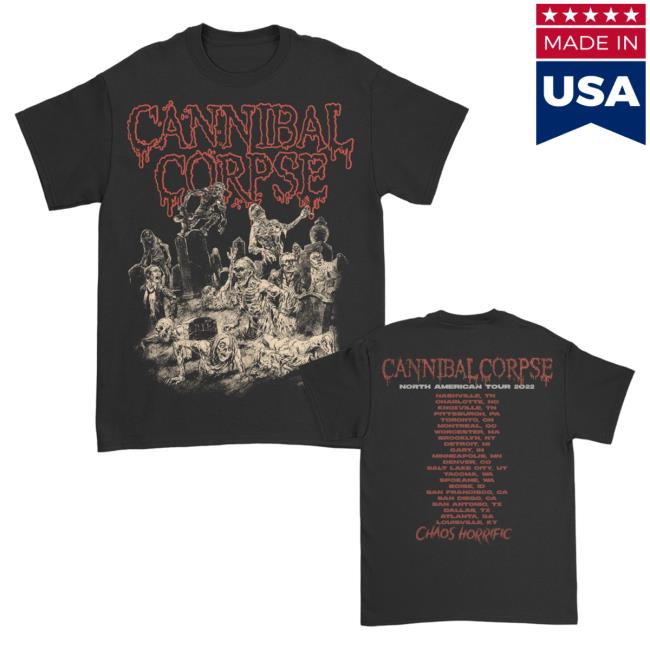 Official Cannibal Corpse Merch Store Graveyard Fall 2023 Tour Tshirt Black CannibalCorpse