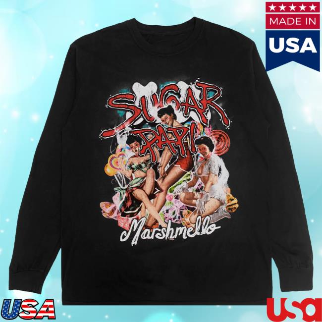 Official Marshmello Merch Store Marshmello Sugar Papi Long Sleeve Shirt 2024 Marshmello Apparel Clothing Shop Marshmello