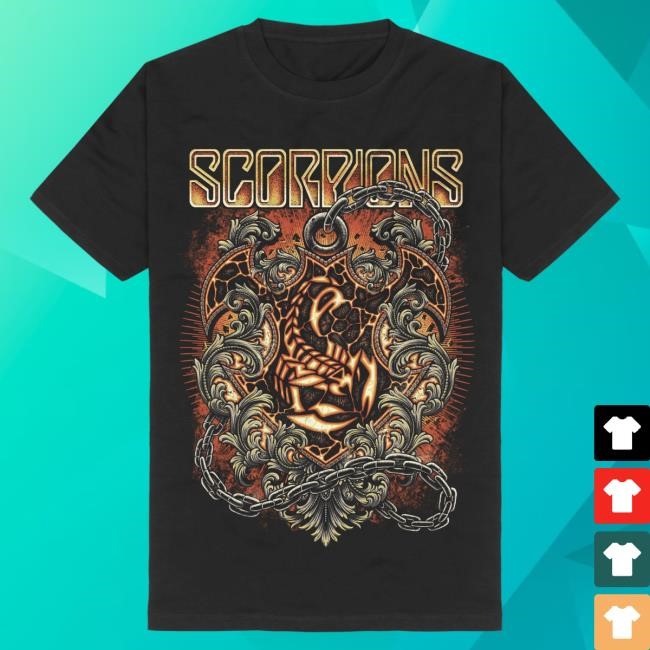 Official Scorpions Crest in Chains Tees