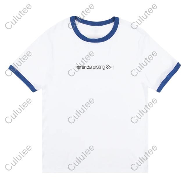 Official Gracie Abrams Merch Store I <3 Gracie Abrams Blue Ringer Shirt 2023 Gracieabrams Shop
