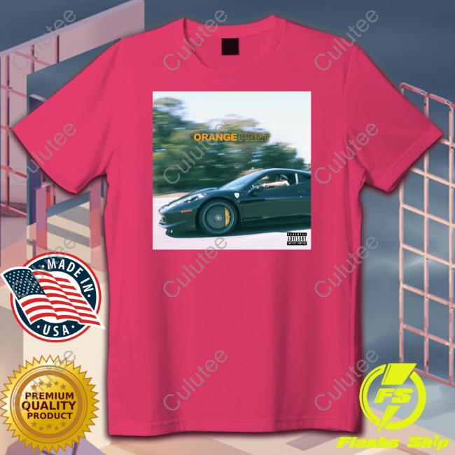 Orange Print Album Tee
