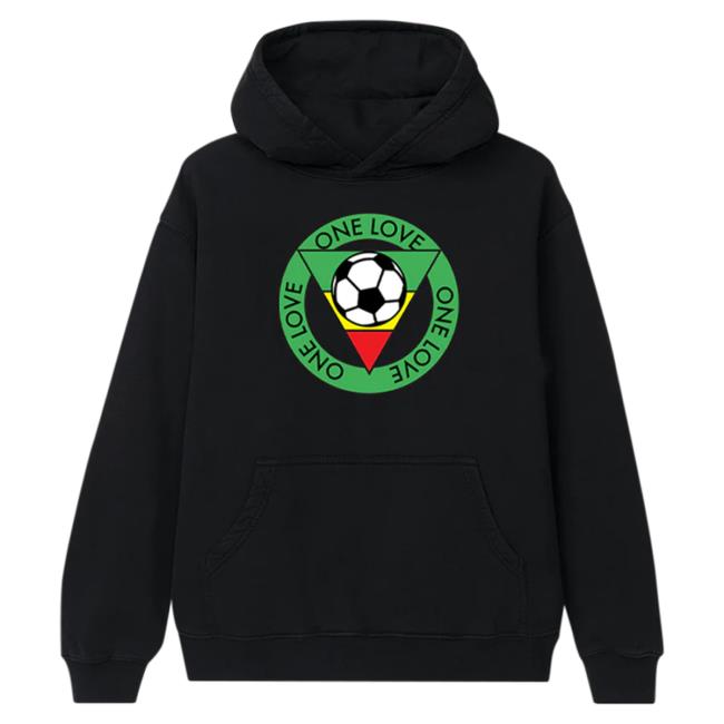 Official Bob Marley Merch Store Shop Bob Marley Soccer Black Hoodies