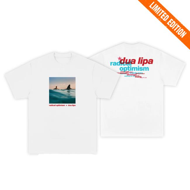 Dua Lipa Merch Store | Radical Optimism Tracklist Tshirt | Radical Optimism x Dua Lipa