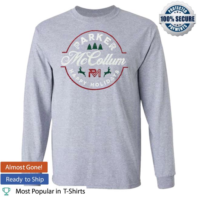 Official Parker Mccollum Merch Grey Happy Holidays Shirt