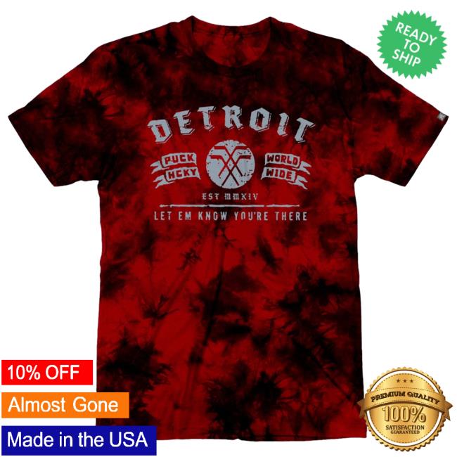 Puck Hcky 'Detroit City' Hockey Tie-Dye Tee Shirt