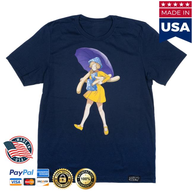 Official Slinger Apparel Store Shop Anime Shroom Girl Shirt New NavyPyroscopic