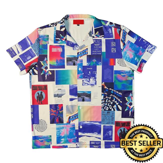 Color Mural Button Up Hawaiian Shirt