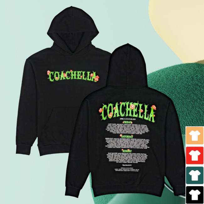 Official Coachella Merch Store Coachella Cactus Flower 2025 Lineup Hood