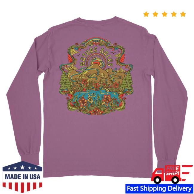 Official Nature Backs Merch Store Flourish Pullover Sweatshirt Berry NatureBacks Apparel Clothing Shop