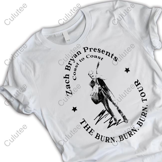 Official Zach Bryan Presents Coast to Coast The Burn Burn Burn Tour Short Sleeve Tee