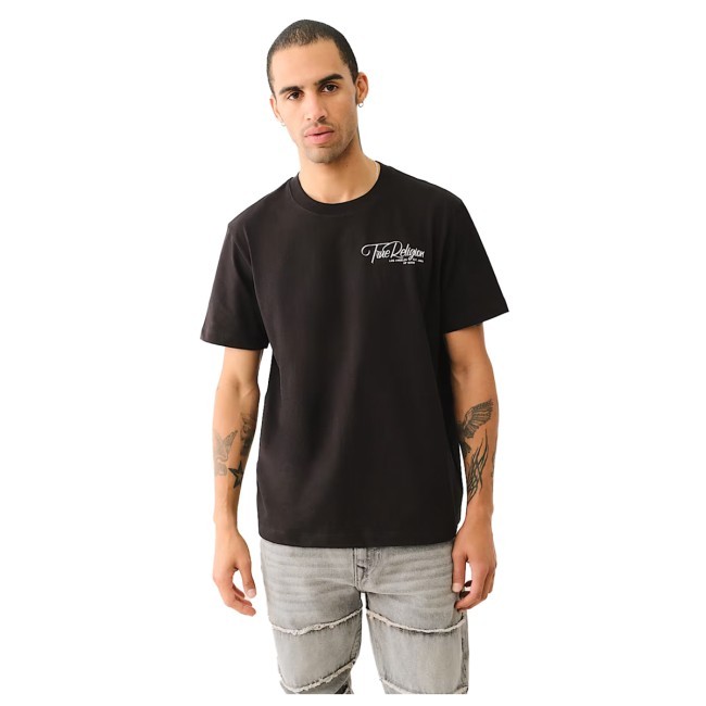 Truereligion Puff Logo Short Sleeve Tee Shirt