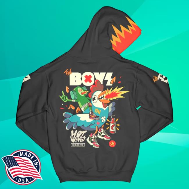 Official The Boys Merch TheBoys Hot Wings Hooded Sweatshirt Yeptheboys Apparel Clothing Store Shop