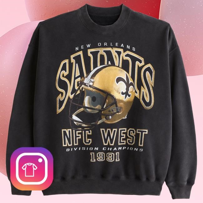 New Orleans Saints Graphic Crew Sweatshirt With Iconic NFL Art
