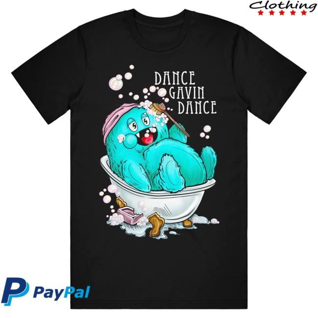 Official Dance Gavin Dance Merch Gobby Bathtub - Black Shirt New DanceGavinDance