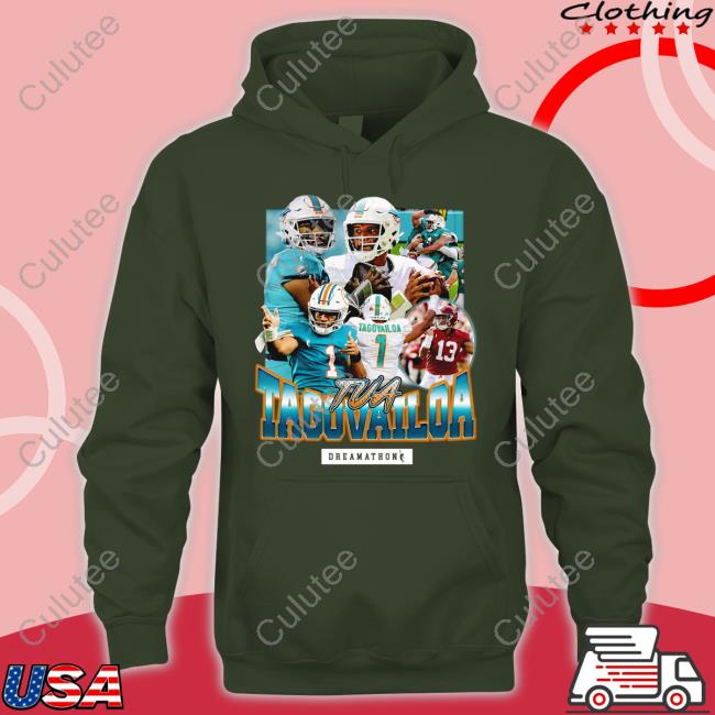 Tua Tagovailoa Long Sleeve T Shirt Dreamathon Merch Tua Tagovailoa Shirt River Cracraft And Jaylen Waddle Miami Dolphins