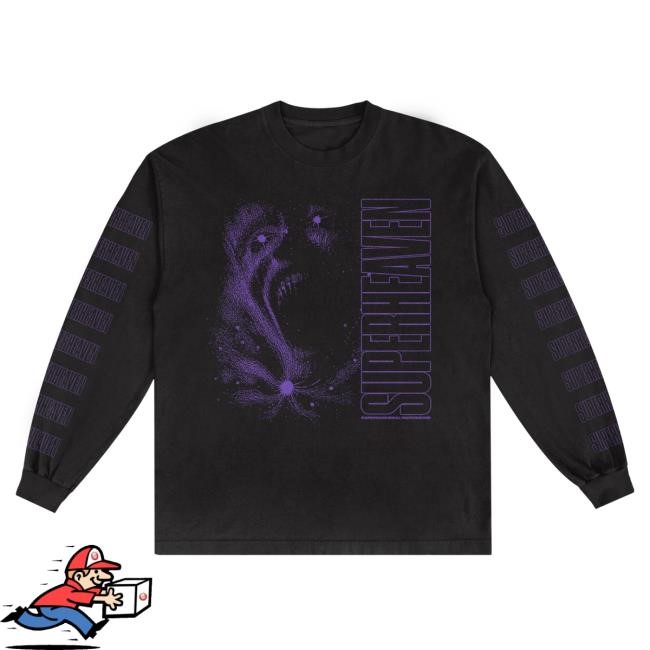 Superheaven Space Scream Black LS T Shirt Superheaven Merch Store Official
