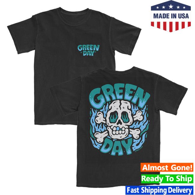 Official Green Day Merch Store Shop Green Day Blue Skull Hot Shirt GreenDay