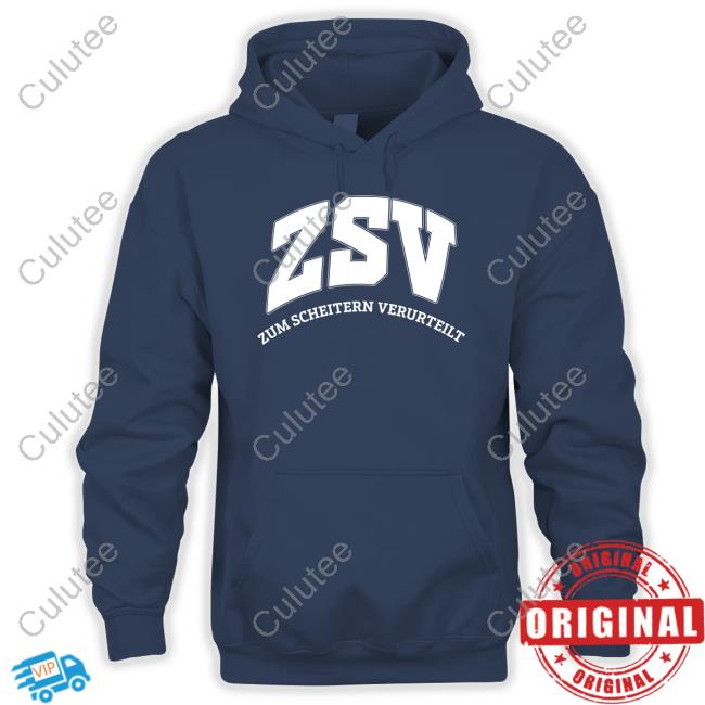 Official Zsv Zum Scheitern Verurteilt College Navy Tee