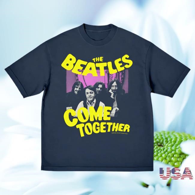 Classic Fit Come Together Distressed Navy T-shirt The Beatles