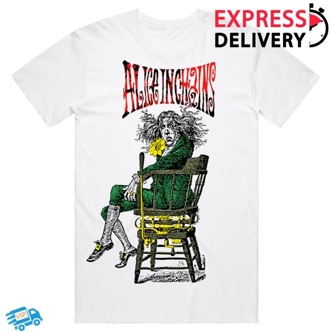 Official Alice In Chains Merch Store Alice In Chains Angry Chair White Shirt 2023 Aliceinchains