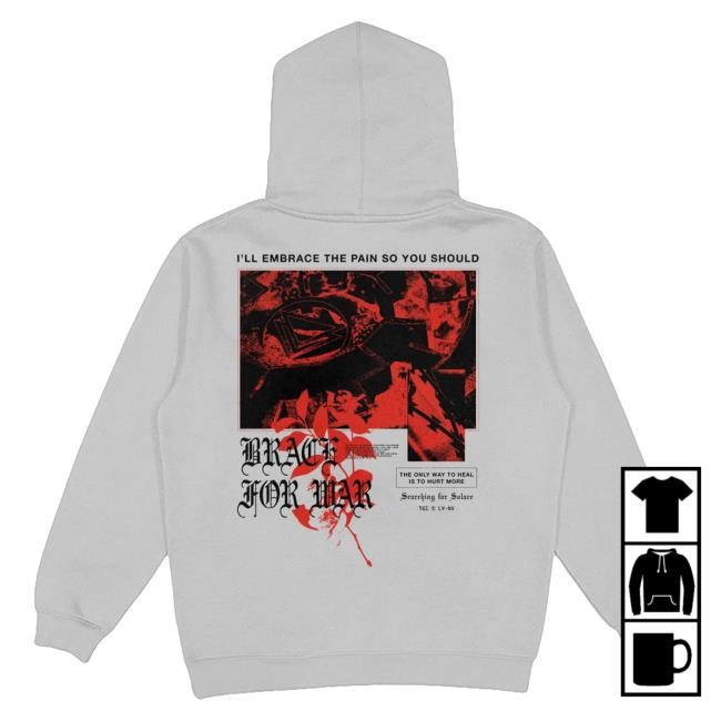 Official The Ghost Inside Merch Store The Ghost Inside War Popover Hoodie (Heather Grey)