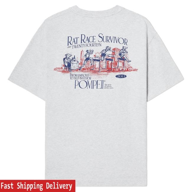 Rat Race Retro Grey T Shirt | Buy Official Pompeii Apparel